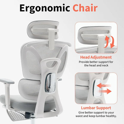 Ergonomická židle s podnožkou a 3D područkami
