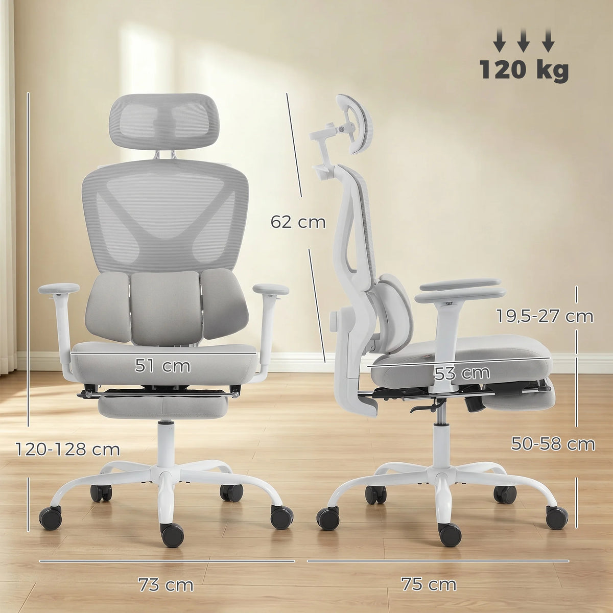 Ergonomická židle s dynamickou bederní oporou