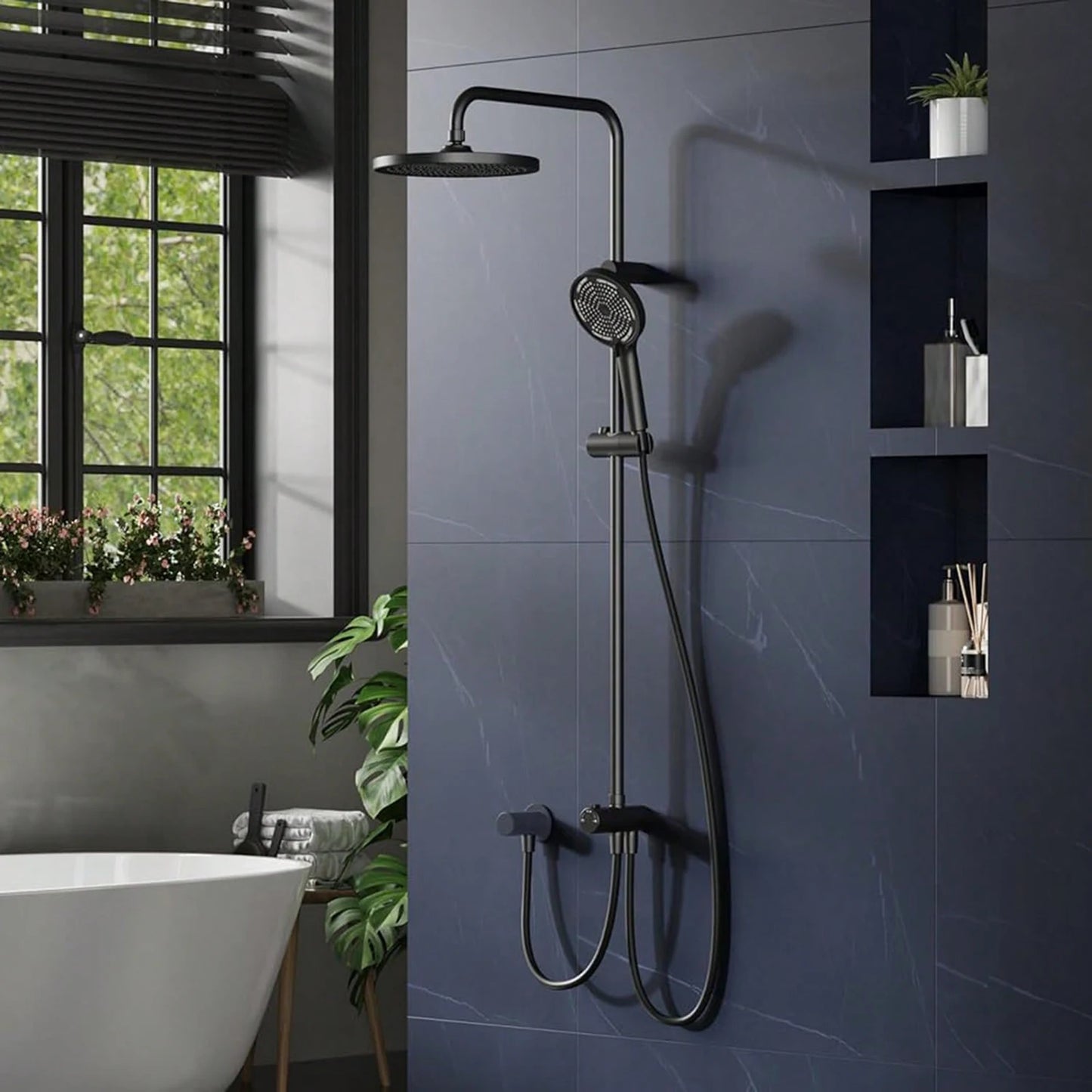 Rain Shower Kit shower system with shower head shower set stainless steel shower column overhead shower set head shower round