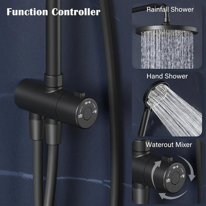 Rain Shower Kit shower system with shower head shower set stainless steel shower column overhead shower set head shower round