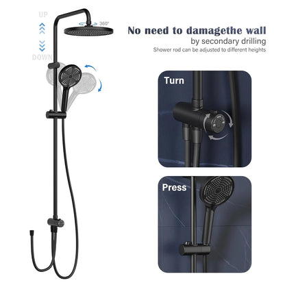 Rain Shower Kit shower system with shower head shower set stainless steel shower column overhead shower set head shower round