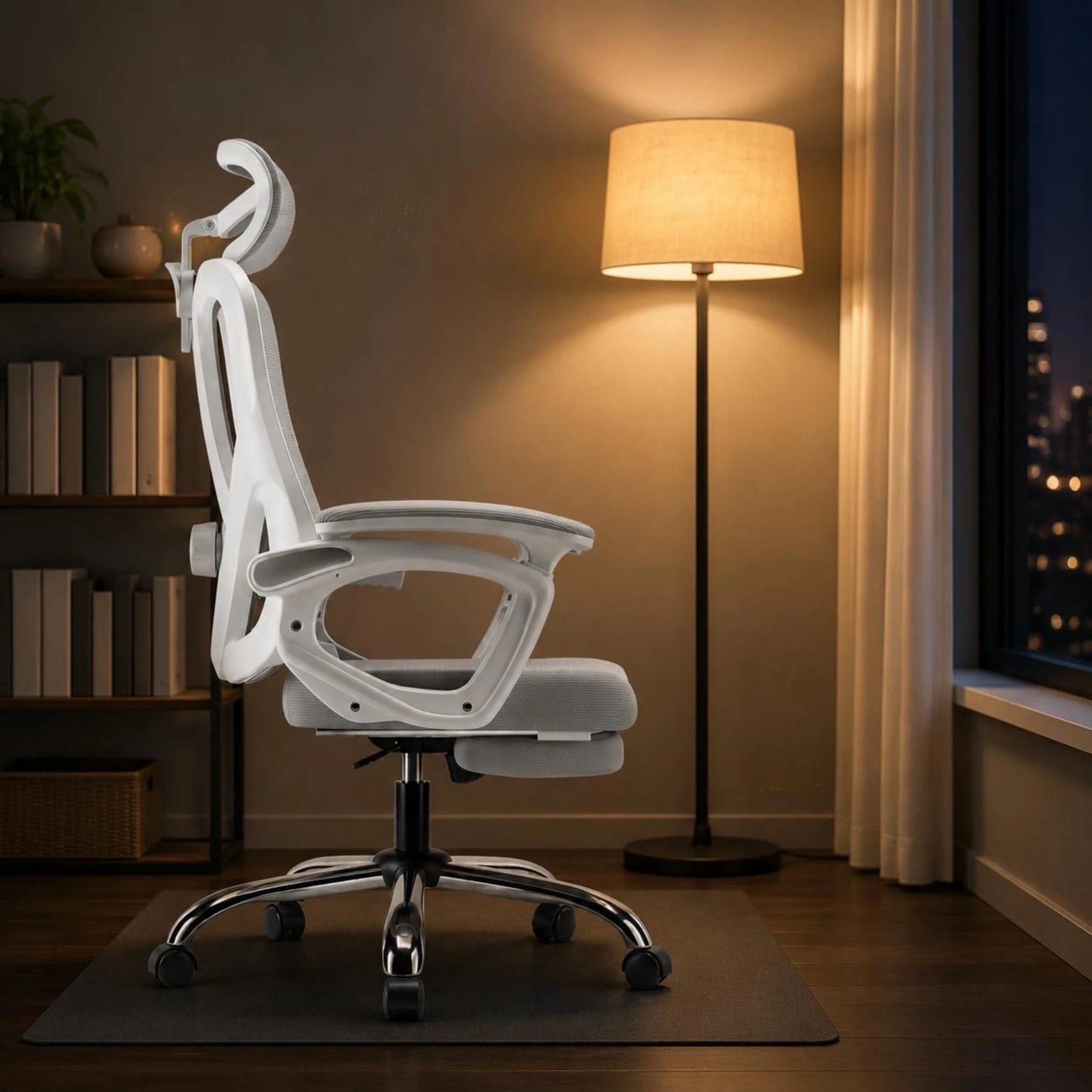 Ergonomická polohovací židle s čalouněným sedákem