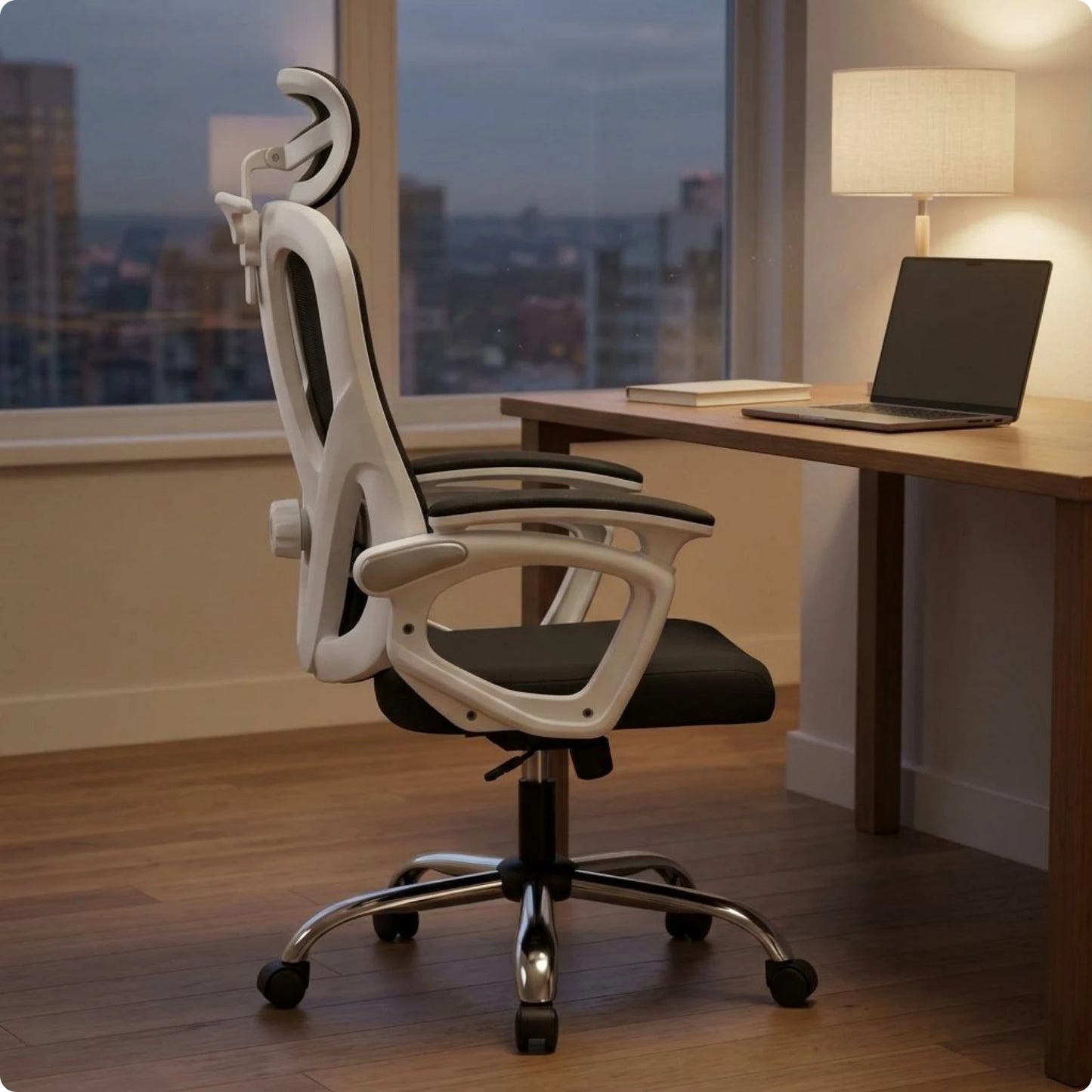 Ergonomická polohovací židle s čalouněným sedákem