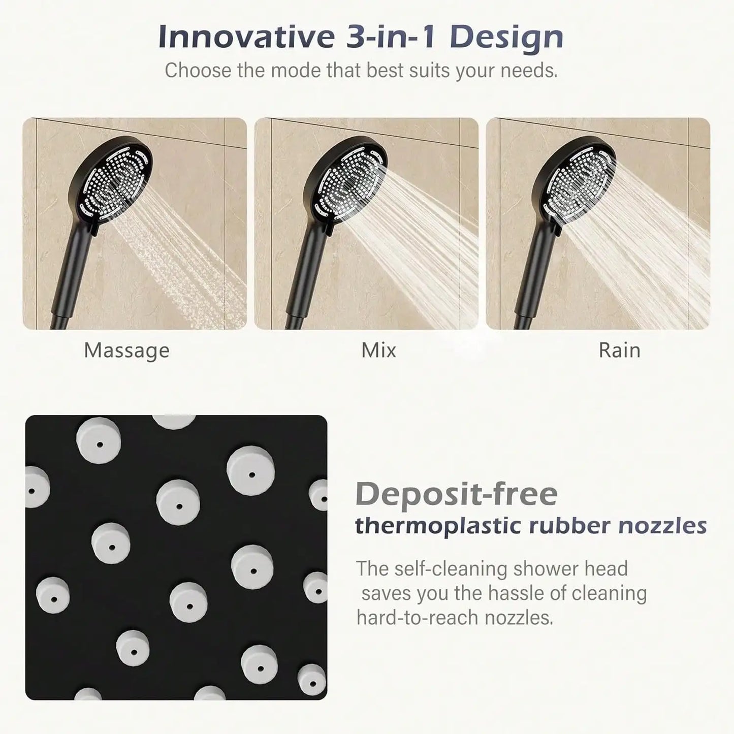 Rain Shower Kit shower system with shower head shower set stainless steel shower column overhead shower set head shower round