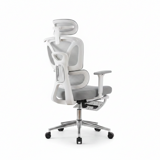 Ergonomická židle s podnožkou a 3D područkami